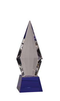 Crystal with Obelisk Base (9 1/2")